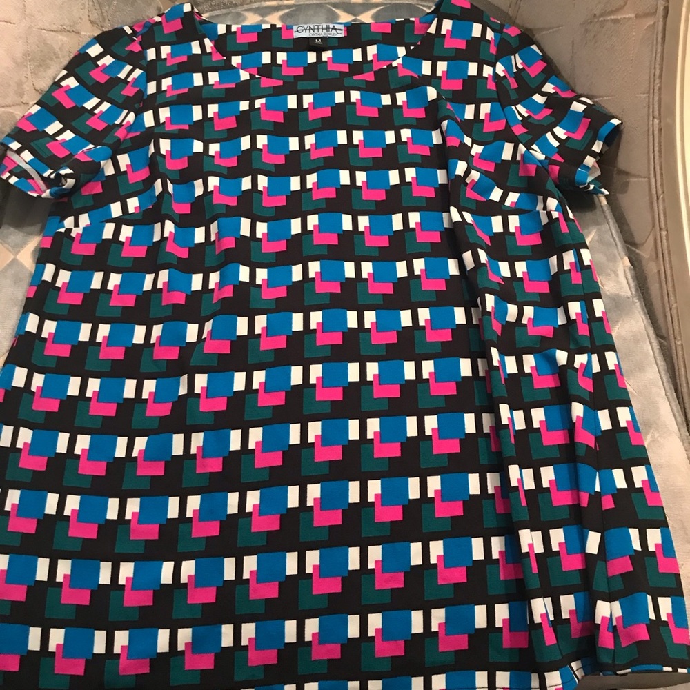 Short sleeve print blouse